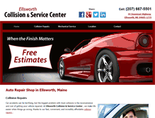 Tablet Screenshot of ellsworthcollision.com